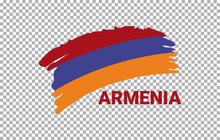 bandera de armenia con fondo transparente vector