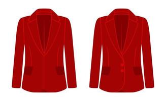 Red coat with two buttons for the doctor vector