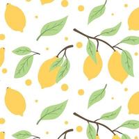 patrón con limones. patrón con brillos de limón. vector illustration.pattern con frutas.