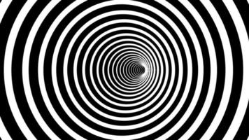 Animation Seamless Infinite Lopping circle Tunnel - black and white video