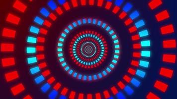 animação de loop sem costura voando para o fundo futurista do túnel video