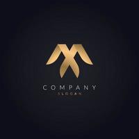 Creative Logo Design by Letter M, Elegant alphabet M luxury vector