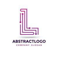 L Letter Dots Logo Design. Colorful Abstract L logotype Vector with Dots.