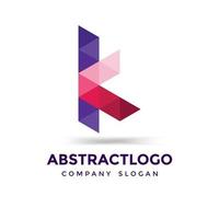 diseño de plantilla de logotipo colorido con letra k. icono único k fuente. alfabeto k monograma moderno. vector