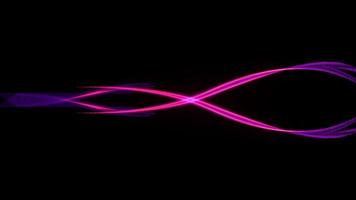 Loop of  glow neon pink wave particles background video