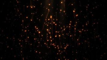 Optical flare light on top with particles flow video