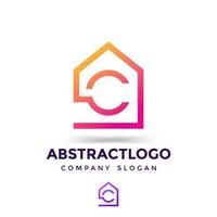 letter C logo Icon monogram for real estate vector