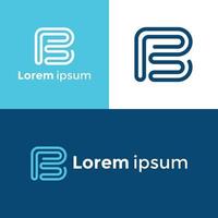 B letter blue logo design, unique creative B font template, modern geometric alphabet B icon monogram. vector