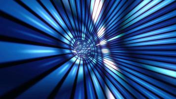 abstraktes blaues digitales Hochgeschwindigkeitsfliegen im Tunnel