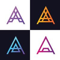 vector de diseño creativo un logotipo de conjunto de letras. tipo de letra colorido conjunto de un elemento de logotipo de icono de letras.