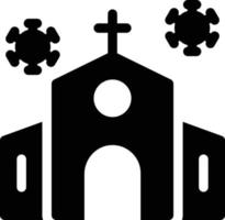 iglesia cerrada ilustración vectorial sobre un fondo. símbolos de calidad premium. iconos vectoriales para concepto y diseño gráfico. vector