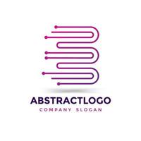 logo of technology E Letter design abstract dot Vector icon monogram element.