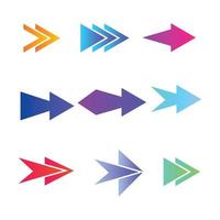 Colorful Arrows set icons. Arrow icon. Arrow vector collection. Arrow. Cursor. Modern simple arrows. Vector illustration