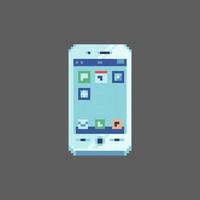 Editable vector smartphone pixel art illustration for game development, game asset, web asset, graphic design, and printed purpose, lightning.