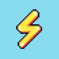 icono de flash de arte de píxeles vectoriales para el desarrollo de juegos vector