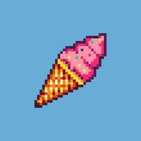 ilustración de vector de helado de pixel art completamente editable