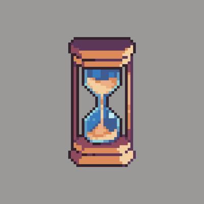 Hourglass Pixel Art vector illustration design for games