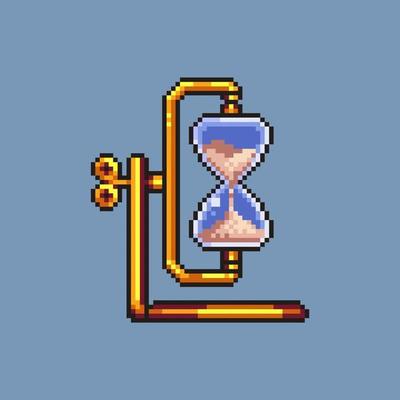 Hourglass Pixel Art vector illustration design for games