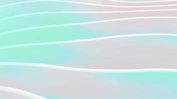 Wave animated 3D render.  pink, blue, green waves gradient background for loop playback. Designed in pastel tones. seamless looping animation. video