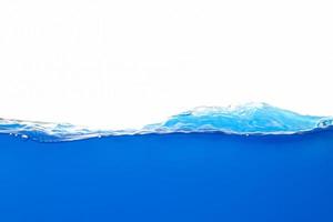 The surface of the blue water that moves and splashes photo