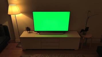 8K Green Screen Television In Home