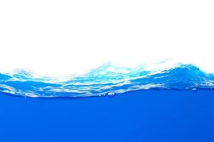 The surface of the blue water that moves and splashes photo