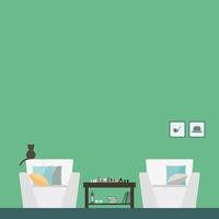 Business Office Room Flat Simple Graphic Interior Pattern Background vector