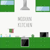fondo de patrón de tarjeta de regalo de diseño plano de cocina minimalista vector