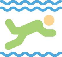 ilustración vectorial de persona nadando en un fondo. símbolos de calidad premium. iconos vectoriales para concepto y diseño gráfico. vector