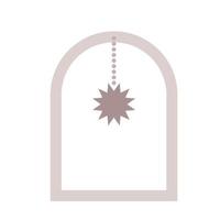 icono de símbolo gráfico boho minimalista. elemento de icono de decoración de silueta minimalista boho simple para impresión de camiseta o póster vector