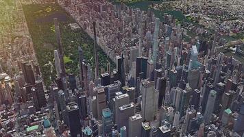 8k wolkenkrabber gebouwen in 3D-modellering van new york city usa video