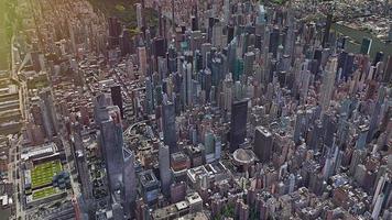 8k wolkenkrabber gebouwen in 3D-modellering van new york city usa
