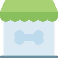 ilustración de vector de tienda de comida para perros en un fondo. símbolos de calidad premium. iconos vectoriales para concepto y diseño gráfico.
