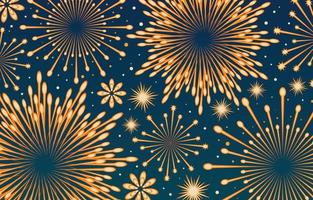 Festive And Glowing Fireworks Background vector