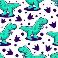 dino seamless pattern vector background