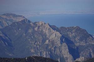 Aerial view from Mount Tahtali in Antalya, Turkey photo