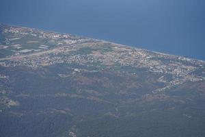 Aerial view from Mount Tahtali in Antalya, Turkey photo