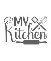 Kitchen t-shirt design. vector