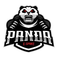 Panda mascot logo design illustration vector for gaming