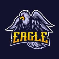 vector de diseño del logotipo de la mascota del águila con un estilo de concepto de ilustración moderno para la impresión de insignias, emblemas y camisetas. águila blanca para equipo deportivo