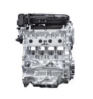 Hybrid car engine isolated on white background with clipping path photo