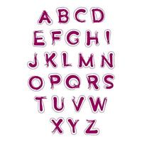 Abstract Cute Alphabet Font vector