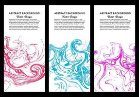 Cover collection with colored abstract paint textures. For envelope cover designs, flyers, invitations, banners and others vector
