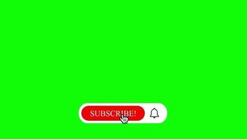 icono de suscripción, icono de campana sobre fondo verde video