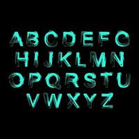 Abstract Brush Font vector