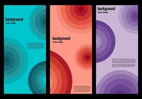 Abstract background with colored gradient circles. vector set