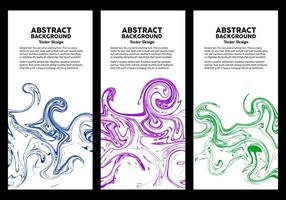 WebCollection of cover designs with abstract paint textures. Vector illustration