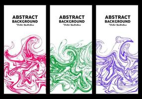 Set of cover designs with colored abstract paint textures. For envelope cover designs, flyers, invitations, banners and others vector