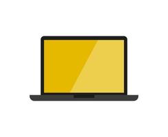 Laptop Interface with Blank Screen vector