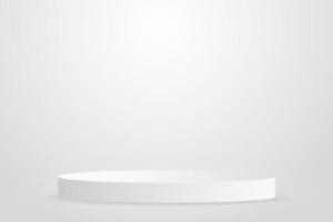 Empty White Podium vector